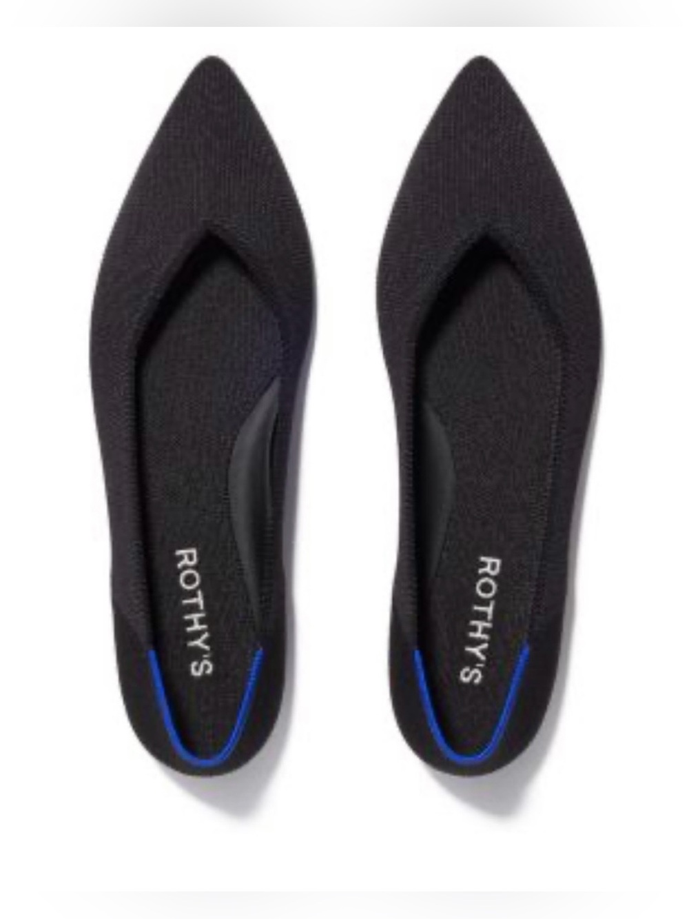 ⛸️ Rothy's Black Pointed Knit Flats ⛸️